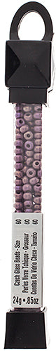 Czech Seed Beads Approx 24g Vial 6/0 - Purple Shades