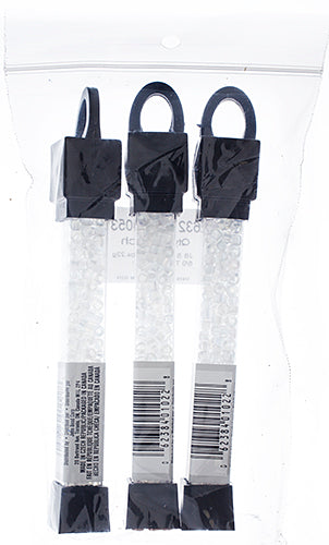 Czech Seed Beads Approx 24g Vial 6/0 - Black/White Shades