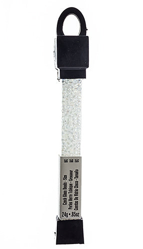 Czech Seed Beads Approx 24g Vial 8/0 - Black/White Shades