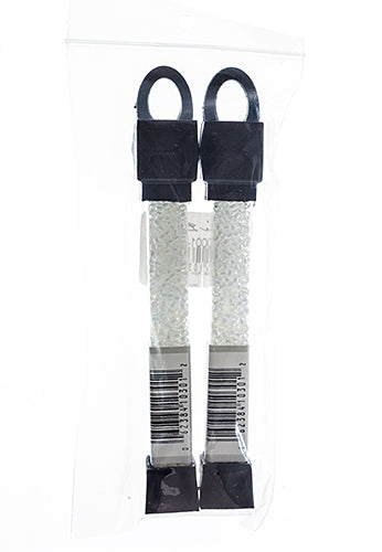 Czech Seed Beads Approx 24g Vial 8/0 - Black/White Shades