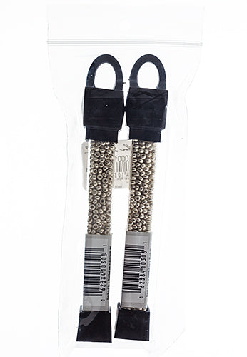 Czech Seed Beads Approx 24g Vial 8/0 - Black/White Shades