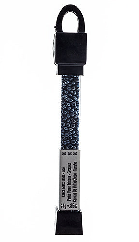 Czech Seed Beads Approx 24g Vial 8/0 - Black/White Shades