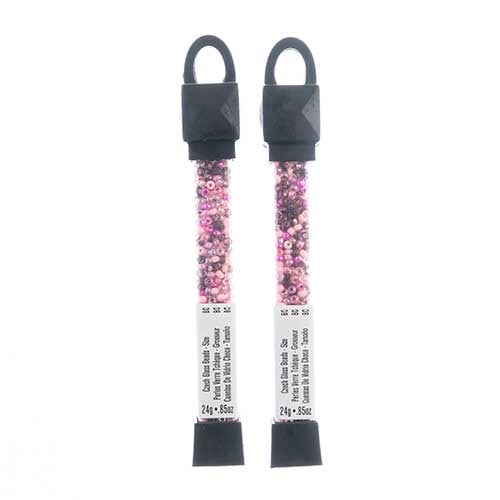 Czech Seed Beads Approx 24g Vial 8/0 - Purple Shades