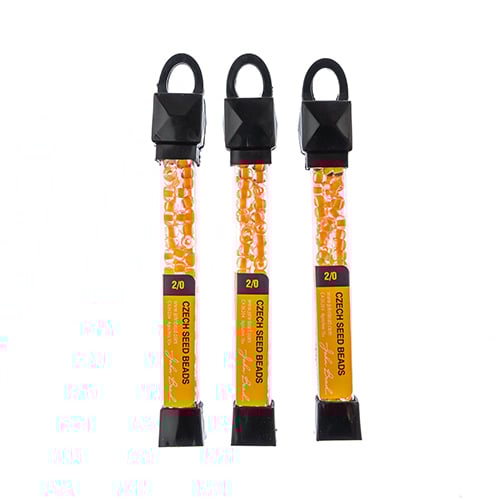 Czech Seed Beads Approx 24g Vial 2/0 - Yellow/Orange Shades