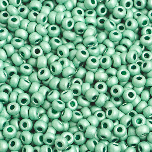 Czech Seed Beads Approx 24g Vial 8/0 - Green Shades