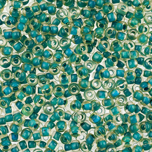 Czech Seed Beads Approx 24g Vial 8/0 - Green Shades