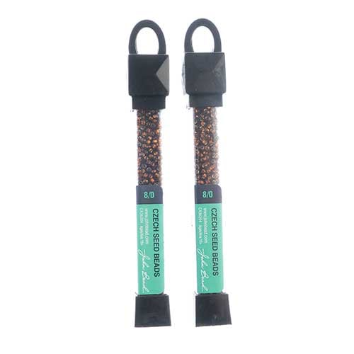 Czech Seed Beads Approx 24g Vial 8/0 - Brown Shades