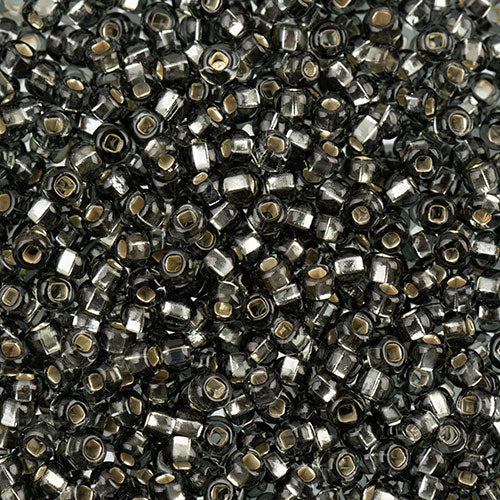 Czech Seed Beads Approx 24g Vial 8/0 - Black/White Shades