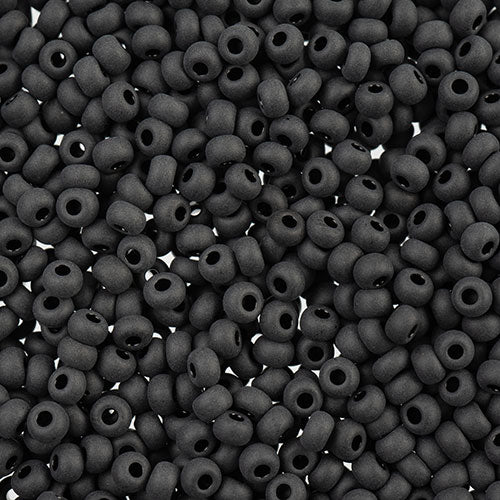 Czech Seed Beads Approx 24g Vial 8/0 - Black/White Shades