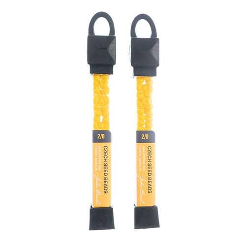 Czech Seed Beads Approx 24g Vial 2/0 - Yellow/Orange Shades