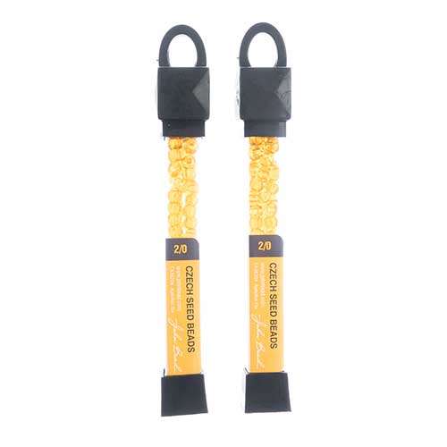 Czech Seed Beads Approx 24g Vial 2/0 - Yellow/Orange Shades