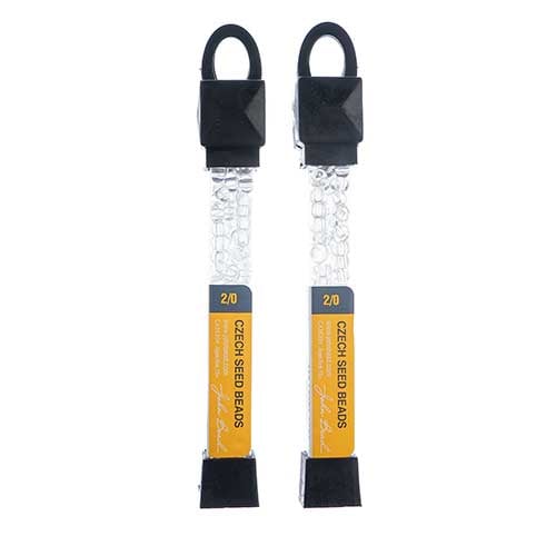 Czech Seed Beads Approx 24g Vial 2/0 - White/Black Shades