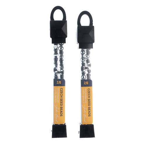 Czech Seed Beads Approx 24g Vial 2/0 - White/Black Shades