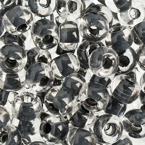 Czech Seed Beads Approx 24g Vial 2/0 - White/Black Shades