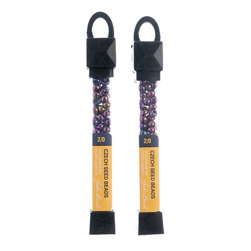 Czech Seed Beads Approx 24g Vial 2/0 - Purple Shades