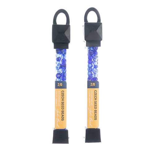 Czech Seed Beads Approx 24g Vial 2/0 - Blue Shades