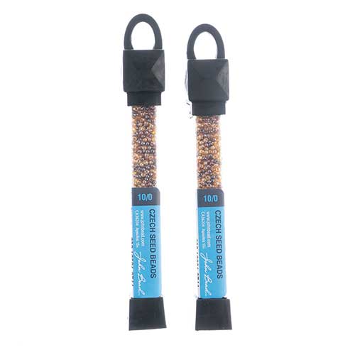 Czech Seed Beads Approx 24g Vial 10/0 - Brown Shades