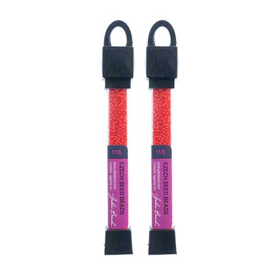 Czech Seed Beads Approx 24g Vial 11/0 - Red/Pink Shades