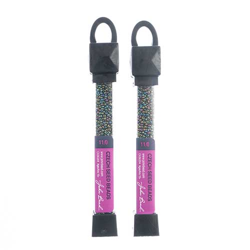 Czech Seed Beads Approx 24g Vial 11/0 - Green Shades