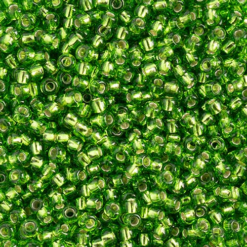 Czech Seed Beads Approx 24g Vial 11/0 - Green Shades