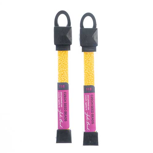 Czech Seed Beads Approx 24g Vial 11/0 - Yellow/Orange