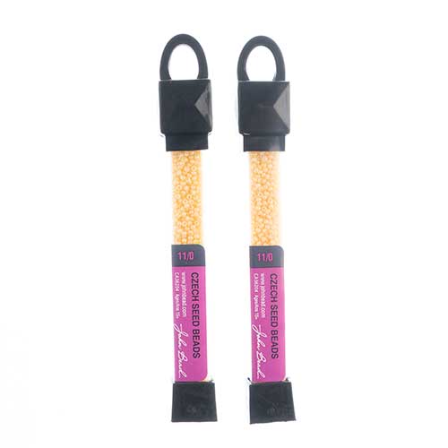 Czech Seed Beads Approx 24g Vial 11/0 - Yellow/Orange