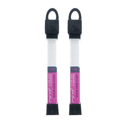 Czech Seed Beads Approx 24g Vial 11/0 - White/Black Shades