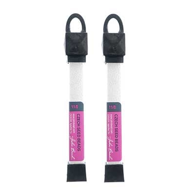 Czech Seed Beads Approx 24g Vial 11/0 - White/Black Shades