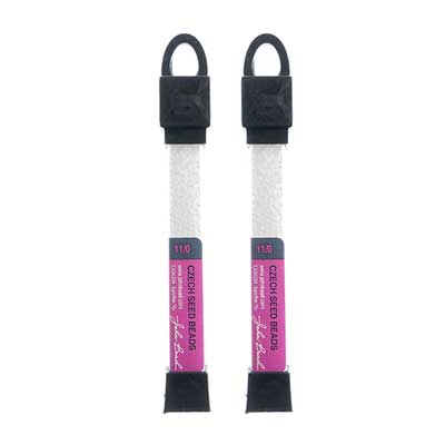 Czech Seed Beads Approx 24g Vial 11/0 - White/Black Shades