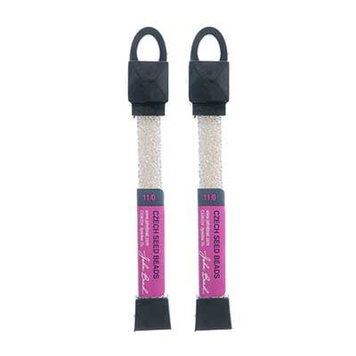 Czech Seed Beads Approx 24g Vial 11/0 - White/Black Shades