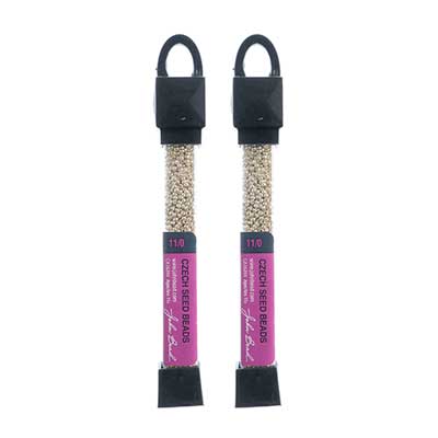 Czech Seed Beads Approx 24g Vial 11/0 - White/Black Shades