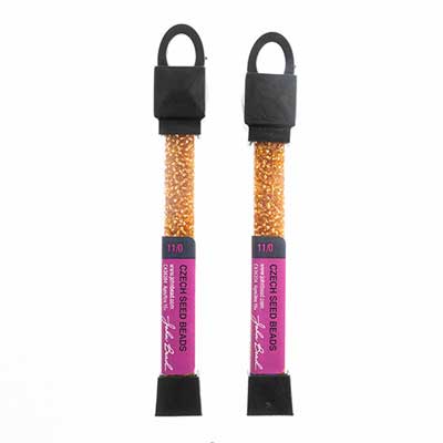 Czech Seed Beads Approx 24g Vial 11/0 - Yellow/Orange
