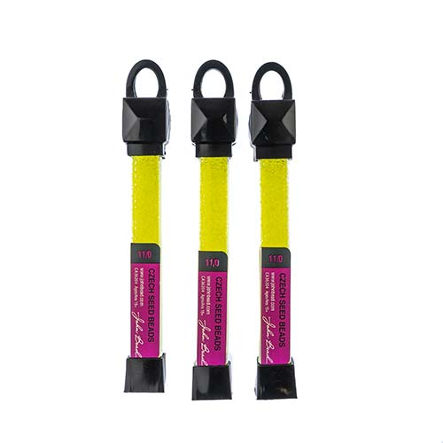 Czech Seed Beads Approx 24g Vial 11/0 - Yellow/Orange