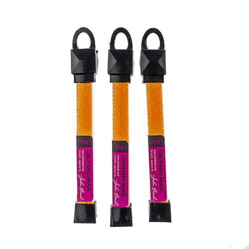 Czech Seed Beads Approx 24g Vial 11/0 - Yellow/Orange