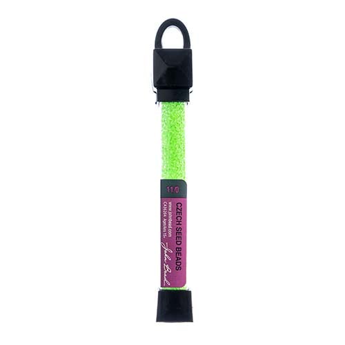 Czech Seed Beads Approx 24g Vial 11/0 - Green Shades