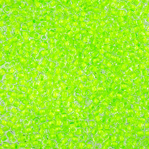 Czech Seed Beads Approx 24g Vial 11/0 - Green Shades