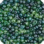 Czech Seedbead Approx 22g Vial 2/0 - Green Shades
