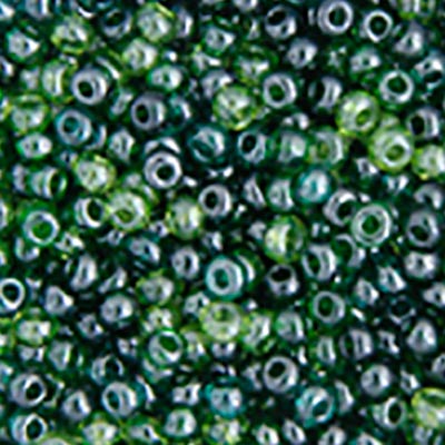 Czech Seedbead Approx 22g Vial 2/0 - Green Shades