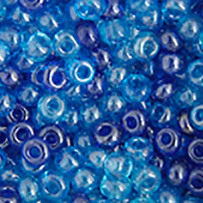 Czech Seedbead Approx 22g Vial 2/0 - Blue Shades