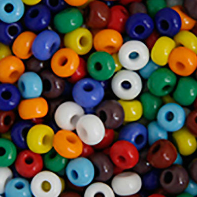 Czech Seedbead Approx 22g Vial 2/0 - Black/White/Multi Shades