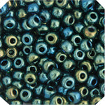 Czech Seedbead Approx 22g Vial 2/0 - Green Shades