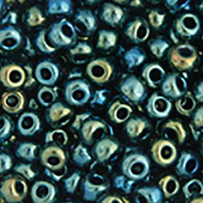 Czech Seedbead Approx 22g Vial 2/0 - Green Shades