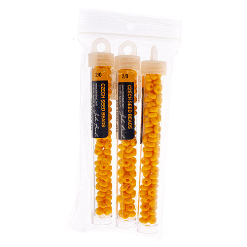 Czech Seedbead Approx 22g Vial 2/0 - Yellow/Orange Shades