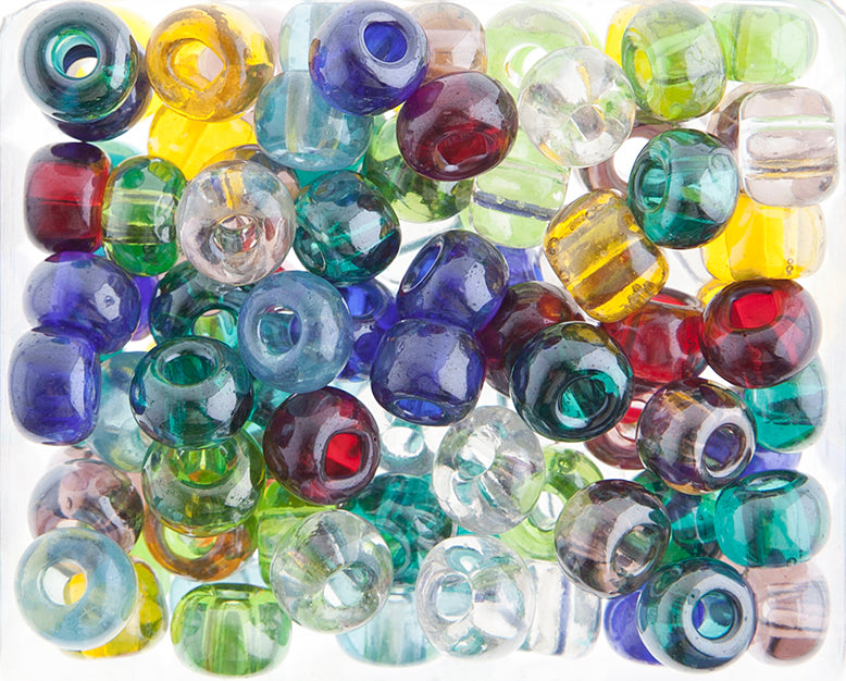 Czech Seedbead Approx 22g Vial 2/0 - Black/White/Multi Shades