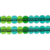 Czech Seedbead Approx 22g Vial 2/0 - Green Shades