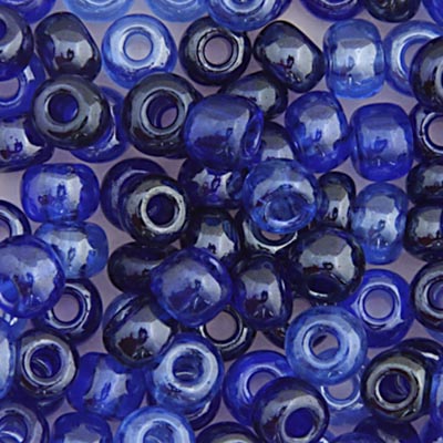 Czech Seedbead Approx 22g Vial 2/0 - Blue Shades