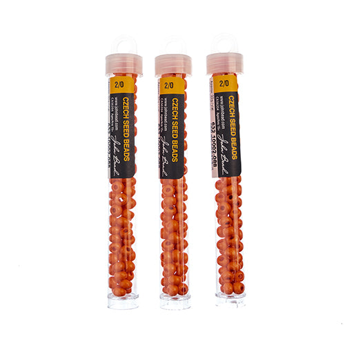 Czech Seedbead Approx 22g Vial 2/0 - Yellow/Orange Shades