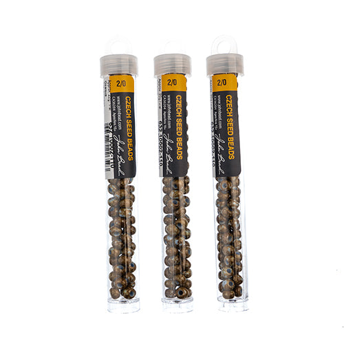 Czech Seedbead Approx 22g Vial 2/0 - Blue Shades