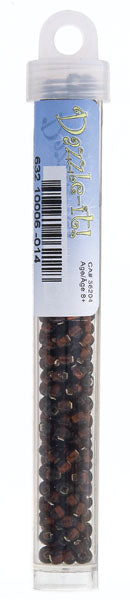 Czech Seedbead Approx 22g Vial 6/0 - Brown Shades