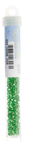 Czech Seedbead Approx 22g Vial 6/0 - Green Shades